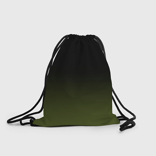Мешок для обуви Черный и хвойный зеленый градиент / 3D-принт – фото 1