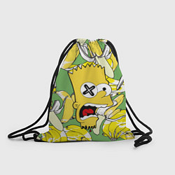 Рюкзак-мешок Башка Барта Симпсона среди бананов, цвет: 3D-принт