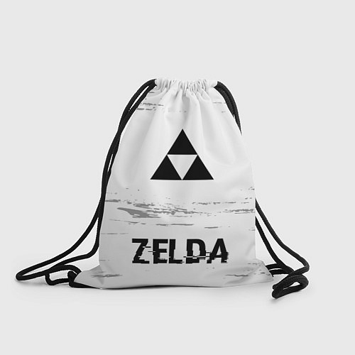 Мешок для обуви Zelda glitch на светлом фоне: символ, надпись / 3D-принт – фото 1