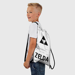 Рюкзак-мешок Zelda glitch на светлом фоне: символ, надпись, цвет: 3D-принт — фото 2