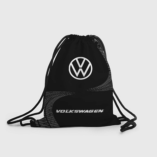 Мешок для обуви Volkswagen speed шины на темном: символ, надпись / 3D-принт – фото 1