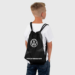 Рюкзак-мешок Volkswagen speed шины на темном: символ, надпись, цвет: 3D-принт — фото 2