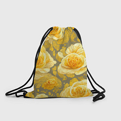 Рюкзак-мешок Яркие желтые бутоны, цвет: 3D-принт