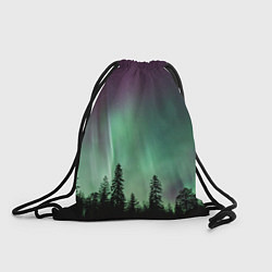 Рюкзак-мешок Сияние над лесом, цвет: 3D-принт