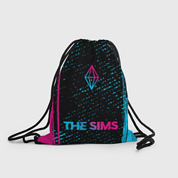 Мешок для обуви The Sims - neon gradient: символ, надпись