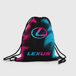 Рюкзак-мешок Lexus - neon gradient: символ, надпись, цвет: 3D-принт