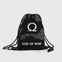 Рюкзак-мешок God of War glitch на темном фоне: символ, надпись, цвет: 3D-принт