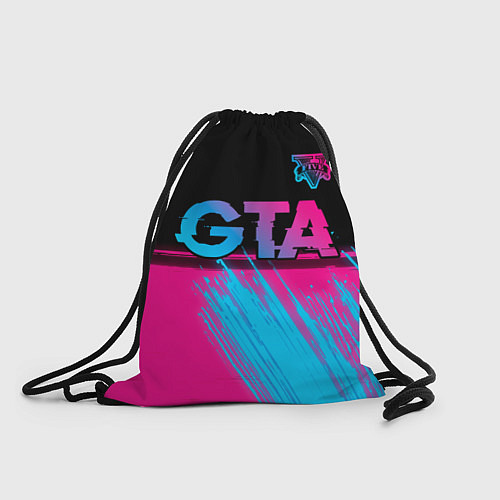 Мешок для обуви GTA - neon gradient: символ сверху / 3D-принт – фото 1