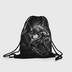 Рюкзак-мешок Череп Демона - рисунок карандашом, цвет: 3D-принт