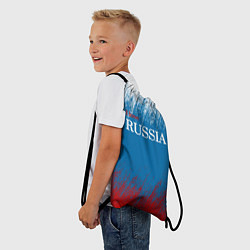 Рюкзак-мешок Российский триколор - Я люблю Россию, цвет: 3D-принт — фото 2