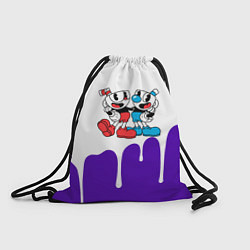 Рюкзак-мешок Cuphead потёки, цвет: 3D-принт