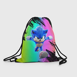 Рюкзак-мешок Sonic neon, цвет: 3D-принт
