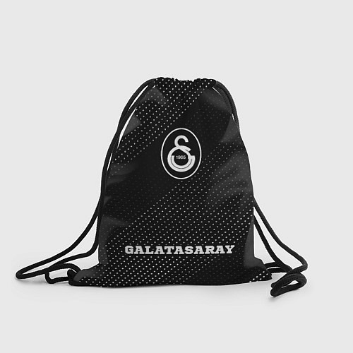 Мешок для обуви Galatasaray sport на темном фоне: символ, надпись / 3D-принт – фото 1