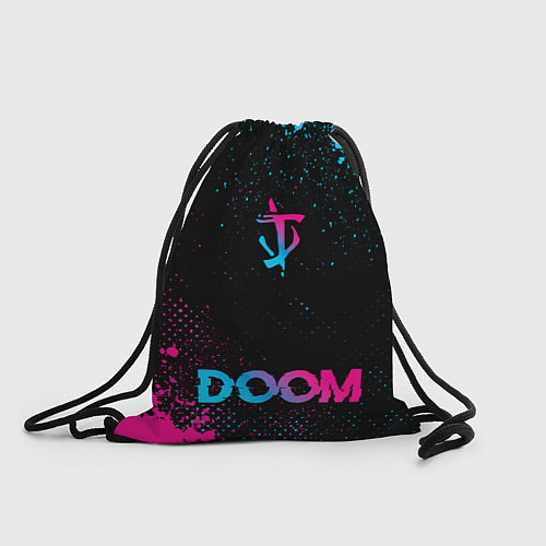 Мешок для обуви Doom - neon gradient: символ, надпись / 3D-принт – фото 1