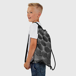 Рюкзак-мешок Черные камни, цвет: 3D-принт — фото 2