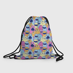 Рюкзак-мешок Монстры пушистые, цвет: 3D-принт