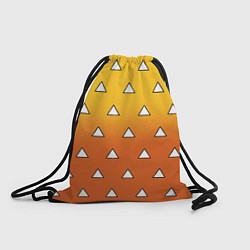 Мешок для обуви Оранжевое кимоно с треугольниками - Зеницу клинок