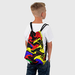 Рюкзак-мешок Яркие абстрактные краски, цвет: 3D-принт — фото 2