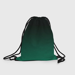 Мешок для обуви Черный и бирюзово - зеленый, текстурированный под