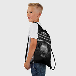 Рюкзак-мешок Панда и куфия - рисунок карандашом, цвет: 3D-принт — фото 2