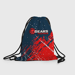 Рюкзак-мешок Gears of War - бела-красная текстура, цвет: 3D-принт