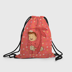 Рюкзак-мешок Зайка-малыш, цвет: 3D-принт