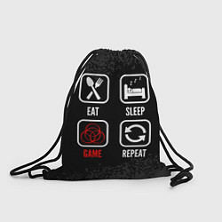 Рюкзак-мешок Eat, sleep, Elden Ring, repeat, цвет: 3D-принт