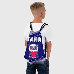 Рюкзак-мешок Таня панда с сердечком, цвет: 3D-принт — фото 2