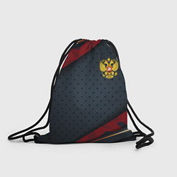 Рюкзак-мешок Герб России черно-красный камуфляж, цвет: 3D-принт