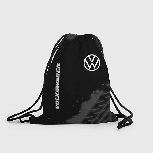 Мешок для обуви Volkswagen speed на темном фоне со следами шин: на / 3D-принт – фото 1