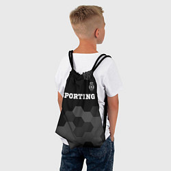 Рюкзак-мешок Sporting sport на темном фоне: символ сверху, цвет: 3D-принт — фото 2