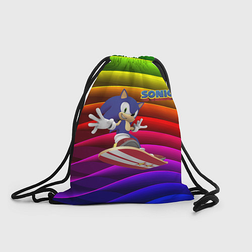 Мешок для обуви Sonic - hedgehog - skateboarding - bands / 3D-принт – фото 1