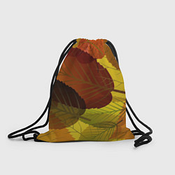 Рюкзак-мешок Осенние крупные листья, цвет: 3D-принт