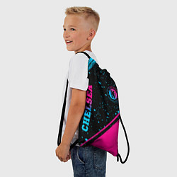 Рюкзак-мешок Chelsea - neon gradient: надпись, символ, цвет: 3D-принт — фото 2