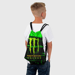 Рюкзак-мешок Monster energy green neon, цвет: 3D-принт — фото 2