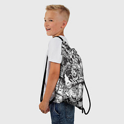Рюкзак-мешок Граффити на белом фоне, цвет: 3D-принт — фото 2