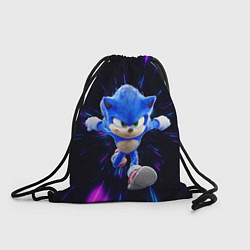 Рюкзак-мешок Sonic running, цвет: 3D-принт
