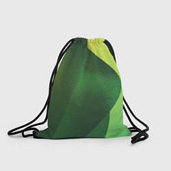 Рюкзак-мешок Зелёные абстрактные волны, цвет: 3D-принт