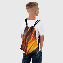 Рюкзак-мешок Плавные огненные узоры, цвет: 3D-принт — фото 2