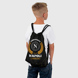 Рюкзак-мешок Лого Napoli и надпись legendary football club на т, цвет: 3D-принт — фото 2