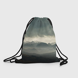 Рюкзак-мешок Пасмурная погода в горах Пейзаж, цвет: 3D-принт