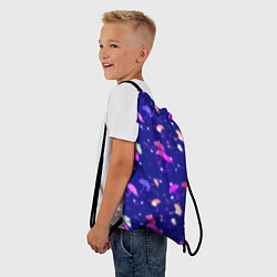 Рюкзак-мешок Неоновые зонтики на фиолетовом фоне, цвет: 3D-принт — фото 2