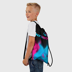 Рюкзак-мешок Infiniti - neon gradient: символ сверху, цвет: 3D-принт — фото 2