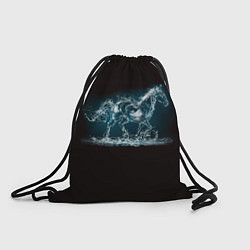 Рюкзак-мешок Лошадь из водяных капель, цвет: 3D-принт