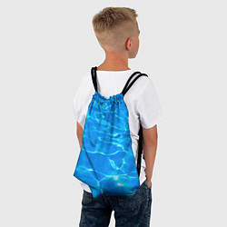 Рюкзак-мешок Абстрактные волны бассейна - текстура, цвет: 3D-принт — фото 2