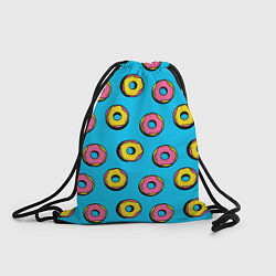 Рюкзак-мешок Желтые и розовые пончики, цвет: 3D-принт