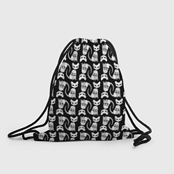 Мешок для обуви Скелет кошки - Halloween pattern