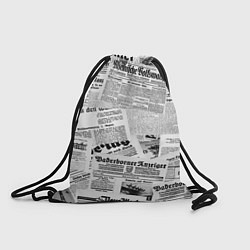 Рюкзак-мешок Газетный коллаж, цвет: 3D-принт