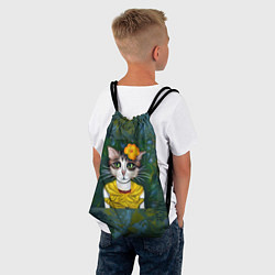 Рюкзак-мешок Грустная кошка Фриды Кало из нейросети, цвет: 3D-принт — фото 2
