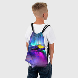 Рюкзак-мешок Неоновый бриз, цвет: 3D-принт — фото 2